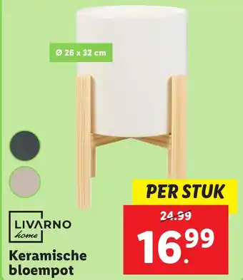 Lidl Keramische bloempot aanbieding