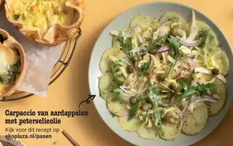 Ekoplaza Carpaccio van aardappelen met peterselieolie aanbieding