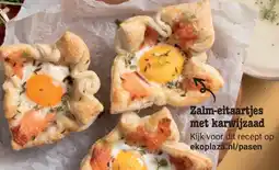 Ekoplaza Zalm-eitaartjes met karwijzaad aanbieding