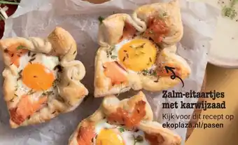 Ekoplaza Zalm-eitaartjes met karwijzaad aanbieding