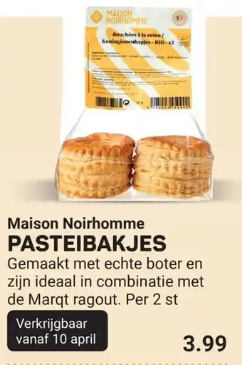 Ekoplaza Maison noirhomme pasteibakjes aanbieding