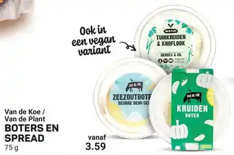 Ekoplaza Van de Koe / Van de Plant Boters en spread aanbieding