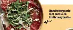 Ekoplaza Rundercarpaccio met rucola en truffelmayonaise aanbieding