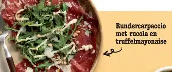 Ekoplaza Rundercarpaccio met rucola en truffelmayonaise aanbieding