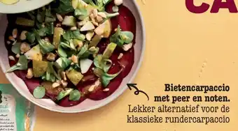 Ekoplaza Bietencarpaccio met peer en noten. aanbieding