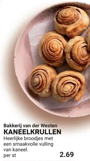 Ekoplaza Bakkerij van der westen kaneelkrullen aanbieding