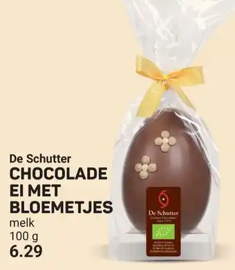 Ekoplaza De Schutter Chocolade ei met bloemetjes aanbieding