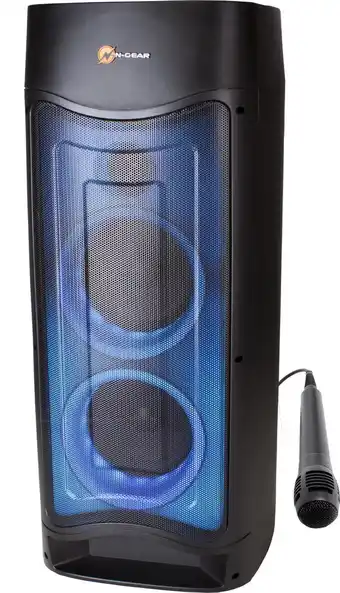 Bol.com N-GEAR LGP 52 - Draagbare Bluetooth Party Speaker - Karaoke Set - 1 Microfoon - Discoverlichting aanbieding