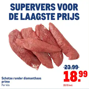 Makro Schotse runder diamanthaas prime aanbieding