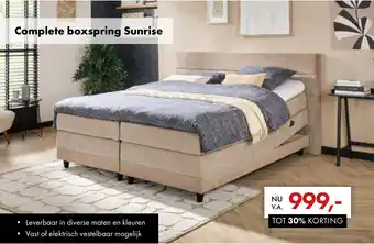 Woonsquare Complete boxspring Sunrise aanbieding