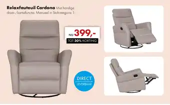 Woonsquare Relaxfauteuil Cardona aanbieding