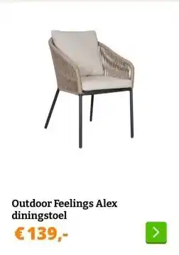 Obelink Outdoor Feelings Alex diningstoel aanbieding