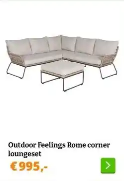 Obelink Outdoor Feelings Rome corner loungeset aanbieding