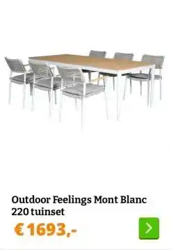 Obelink Outdoor Feelings Mont Blanc 220 tuinset aanbieding