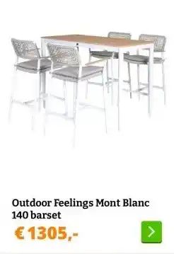 Obelink Outdoor Feelings Mont Blanc 140 barset aanbieding