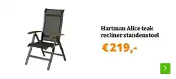 Obelink Hartman Alice teak recliner standenstoel aanbieding