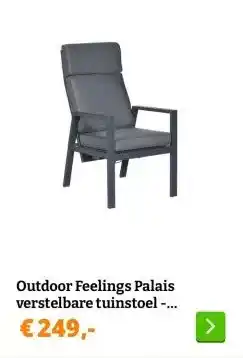 Obelink Outdoor Feelings Palais verstelbare tuinstoel - antraciet aanbieding