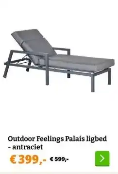 Obelink Outdoor Feelings Palais ligbed - antraciet aanbieding