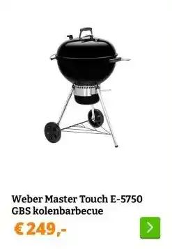 Obelink Weber Master Touch E-5750 GBS kolenbarbecue aanbieding