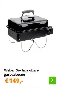 Obelink Weber Go-Anywhere gasbarbecue aanbieding