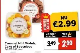 Vomar Voordeelmarkt Crumbel Mini Wafels, Cake of Speculoos aanbieding