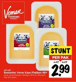 Vomar Voordeelmarkt Beemster Verse Kaas Plakken 48+ aanbieding