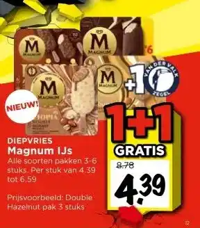 Vomar Voordeelmarkt DIEPVRIES Magnum IJs aanbieding