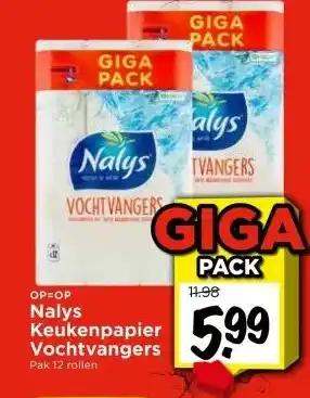 Vomar Voordeelmarkt Nalys Keukenpapier Vochtvangers aanbieding