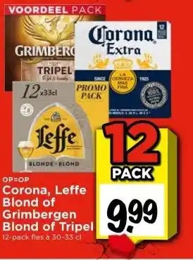 Vomar Voordeelmarkt Corona, Leffe Blond of Grimbergen Blond of Tripel aanbieding