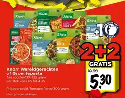 Vomar Voordeelmarkt Knorr Wereldgerechten of Groentepasta aanbieding