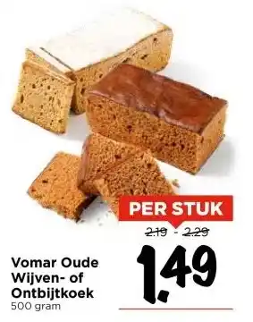 Vomar Voordeelmarkt Vomar Oude Wijven- of Ontbijtkoek aanbieding