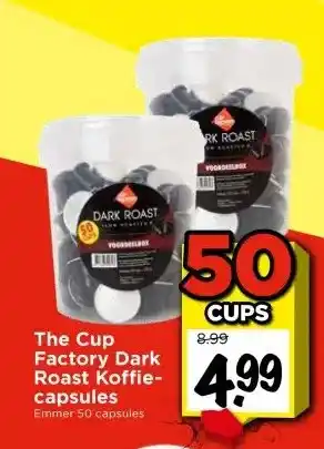 Vomar Voordeelmarkt The Cup Factory Dark Roast Koffie- capsules aanbieding