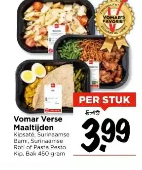 Vomar Voordeelmarkt Vomar Verse Maaltijden aanbieding