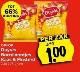 Vomar Voordeelmarkt Duyvis Borrelnootjes Kaas & Mosterd aanbieding