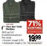 Vomar Voordeelmarkt OP=OP Van der Valk Badjas aanbieding