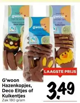 Vomar Voordeelmarkt G'woon Hazenkopjes, Deco Eitjes of Kuikentjes aanbieding