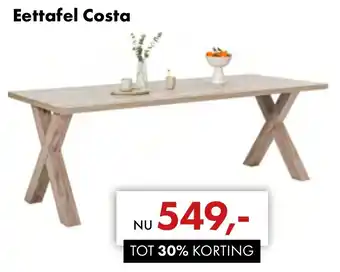 Woonsquare Eettafel Costa aanbieding