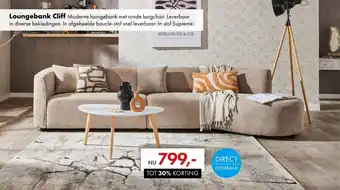 Woonsquare Loungebank Cliff aanbieding