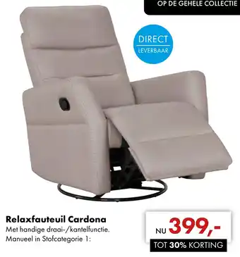 Woonsquare Relaxfauteuil Cardona aanbieding