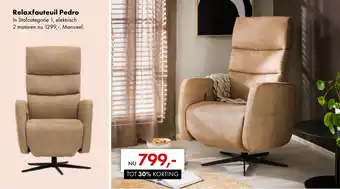 Woonsquare Relaxfauteuil Pedro aanbieding