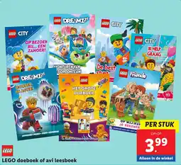 Lidl LEGO doeboek of avi leesboek aanbieding