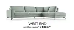 Baenks WEST END hoekbank aanbieding