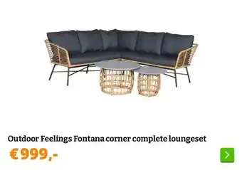 Obelink Outdoor Feelings Fontana corner complete loungeset aanbieding