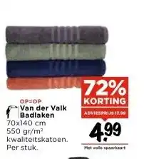 Vomar Voordeelmarkt Van der Valk Badlaken aanbieding