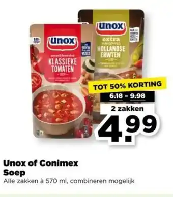 PLUS Unox of Conimex Soep aanbieding