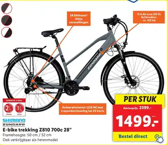 Lidl E-bike trekking Z810 700c 28" aanbieding