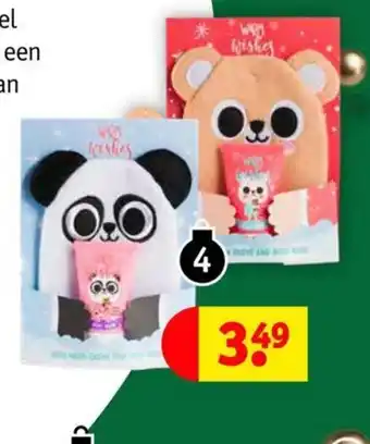 Kruidvat Washandje met douchegel aanbieding