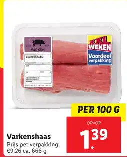 Lidl Varkenshaas aanbieding