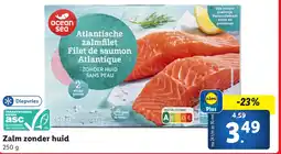 Lidl Zalm zonder huid aanbieding