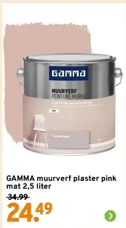 GAMMA GAMMA muurverf plaster pink mat 2,5 liter aanbieding